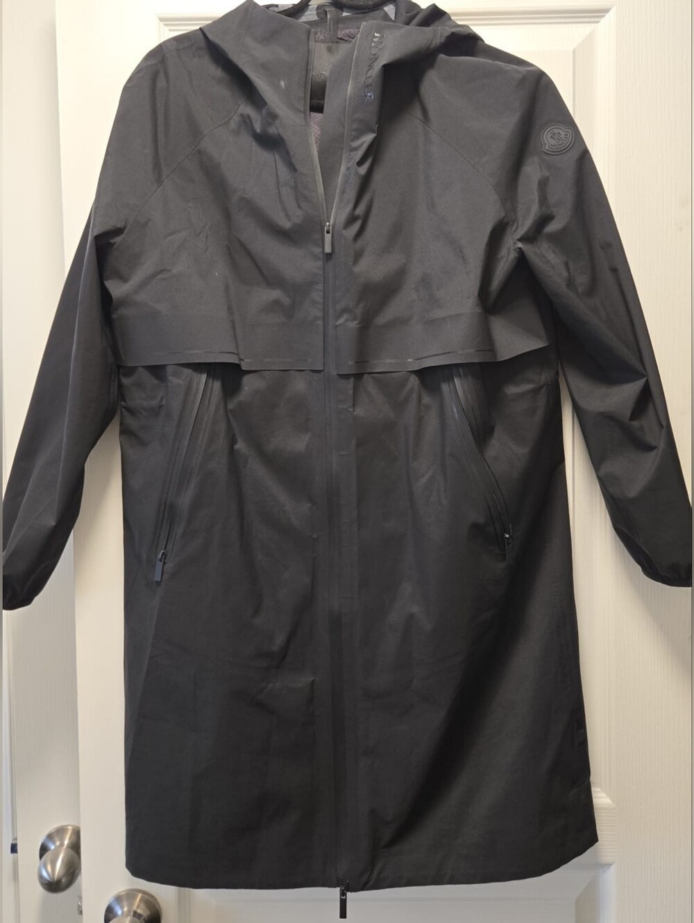 Moncler Black Hooded Long Utility Jacket